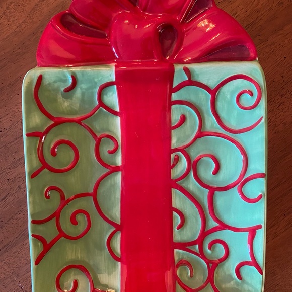 FITZ and FLOYD Kringle Christmas Set of 4 Snack Plates - Picture 3 of 7